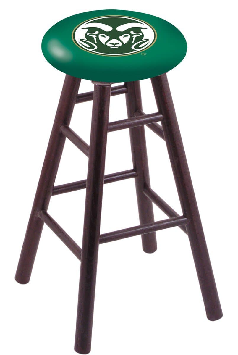 Colorado State University 30" Swivel Oak Bar Stool in Dark Cherry Finish 1 Colorado State University 30" Swivel Oak Bar Stool in Dark Cherry Finish