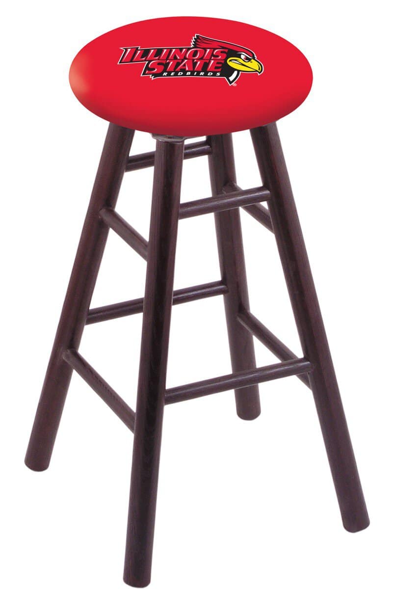 Illinois State University 30" Swivel Oak Bar Stool in Dark Cherry Finish 1 Illinois State University 30" Swivel Oak Bar Stool in Dark Cherry Finish
