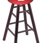 Indiana University 30" Swivel Oak Bar Stool in Dark Cherry Finish