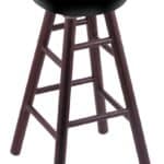 University of Iowa 36" Swivel Oak Extra Tall Bar Stool in Dark Cherry Finish