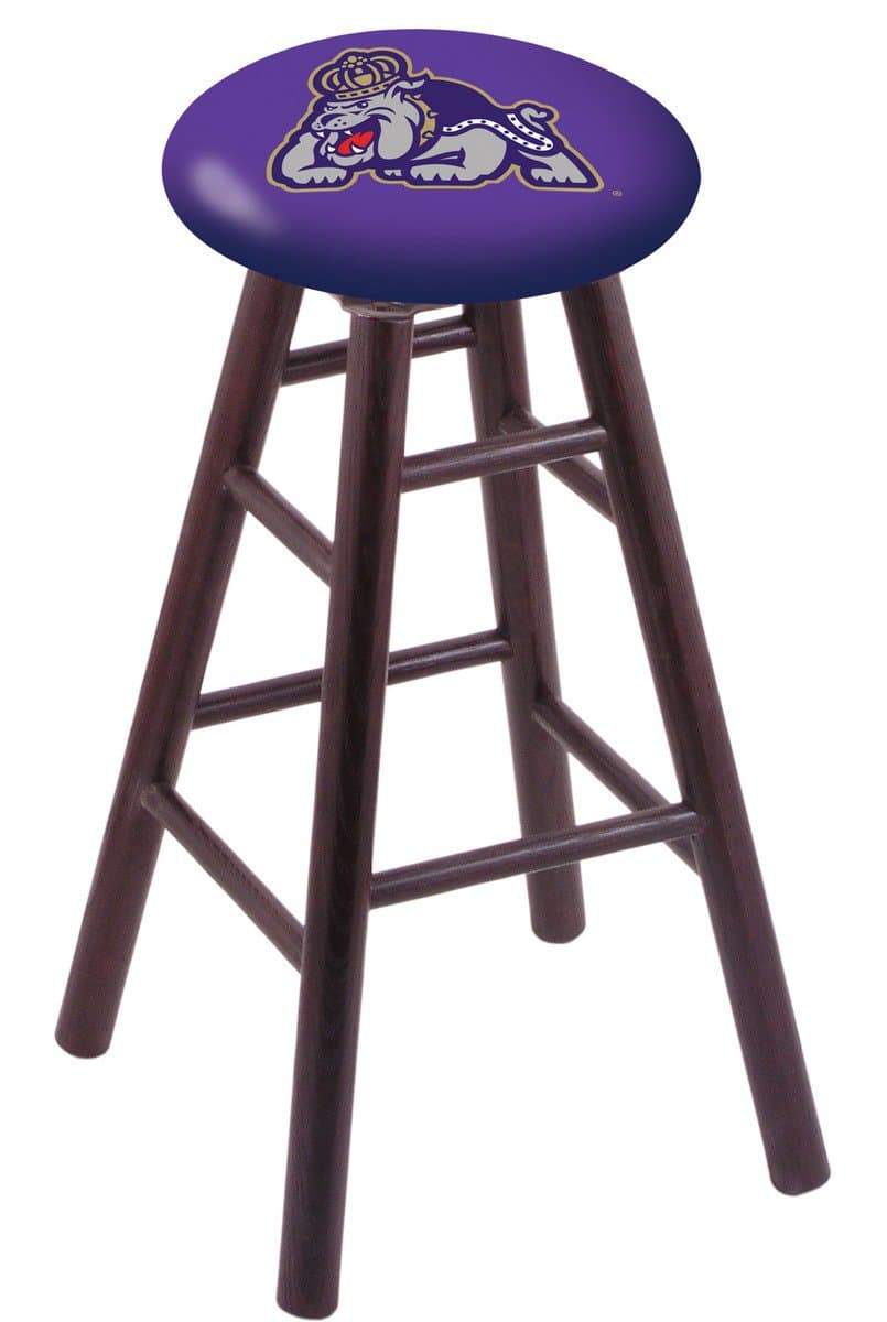 James Madison University 30" Swivel Oak Bar Stool in Dark Cherry Finish 1 James Madison University 30" Swivel Oak Bar Stool in Dark Cherry Finish