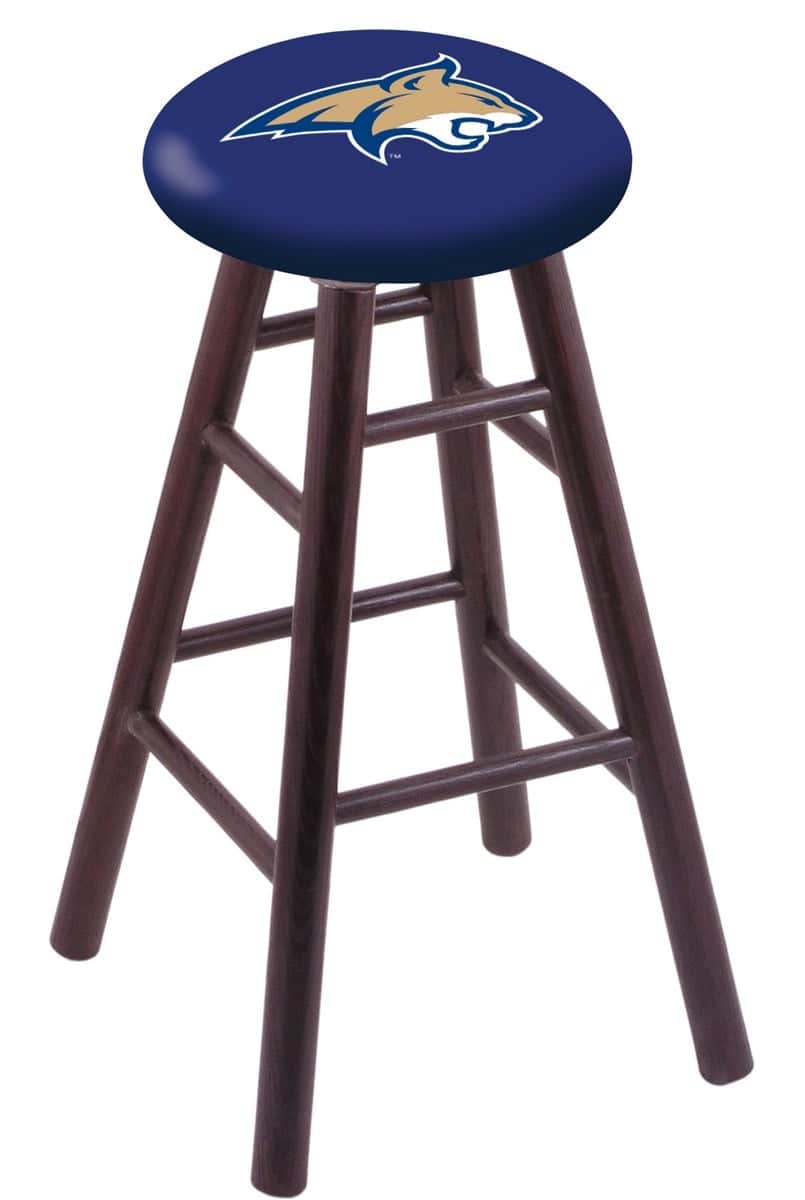 Montana State University 30" Swivel Oak Bar Stool in Dark Cherry Finish 1 Montana State University 30" Swivel Oak Bar Stool in Dark Cherry Finish