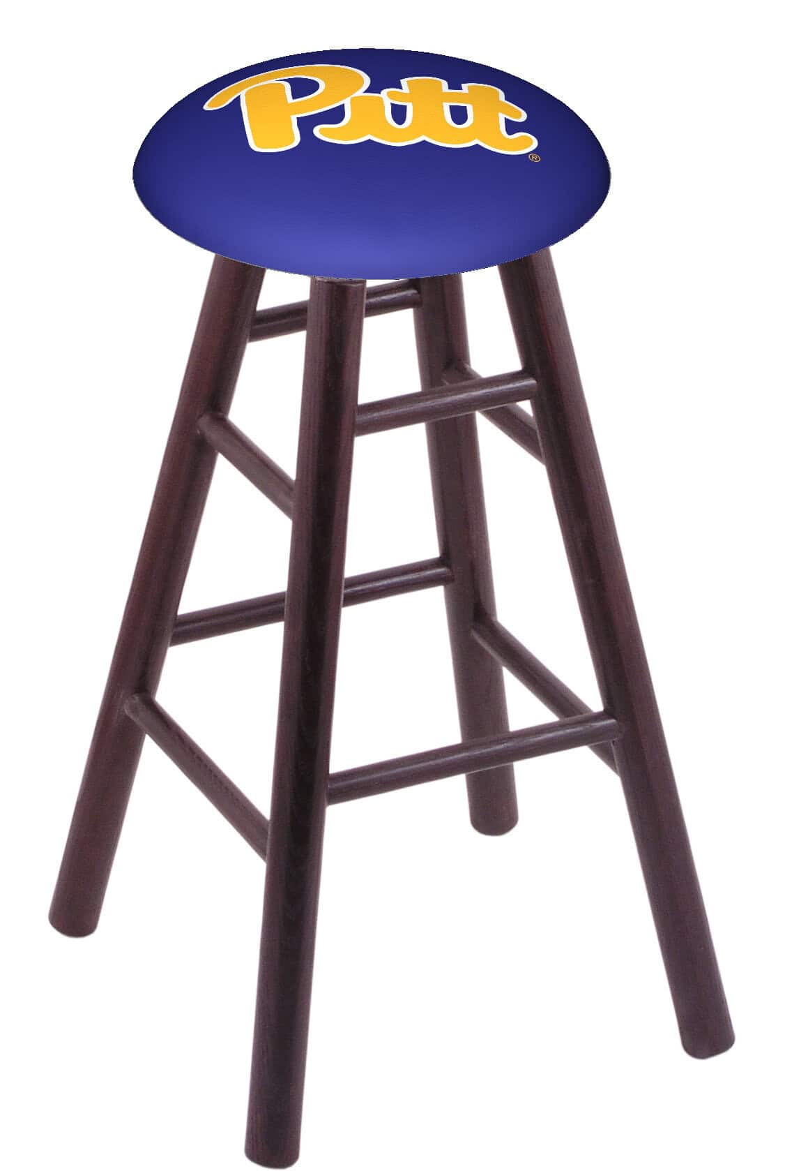 University of Pittsburgh 30" Swivel Oak Bar Stool in Dark Cherry Finish 1 University of Pittsburgh 30" Swivel Oak Bar Stool in Dark Cherry Finish