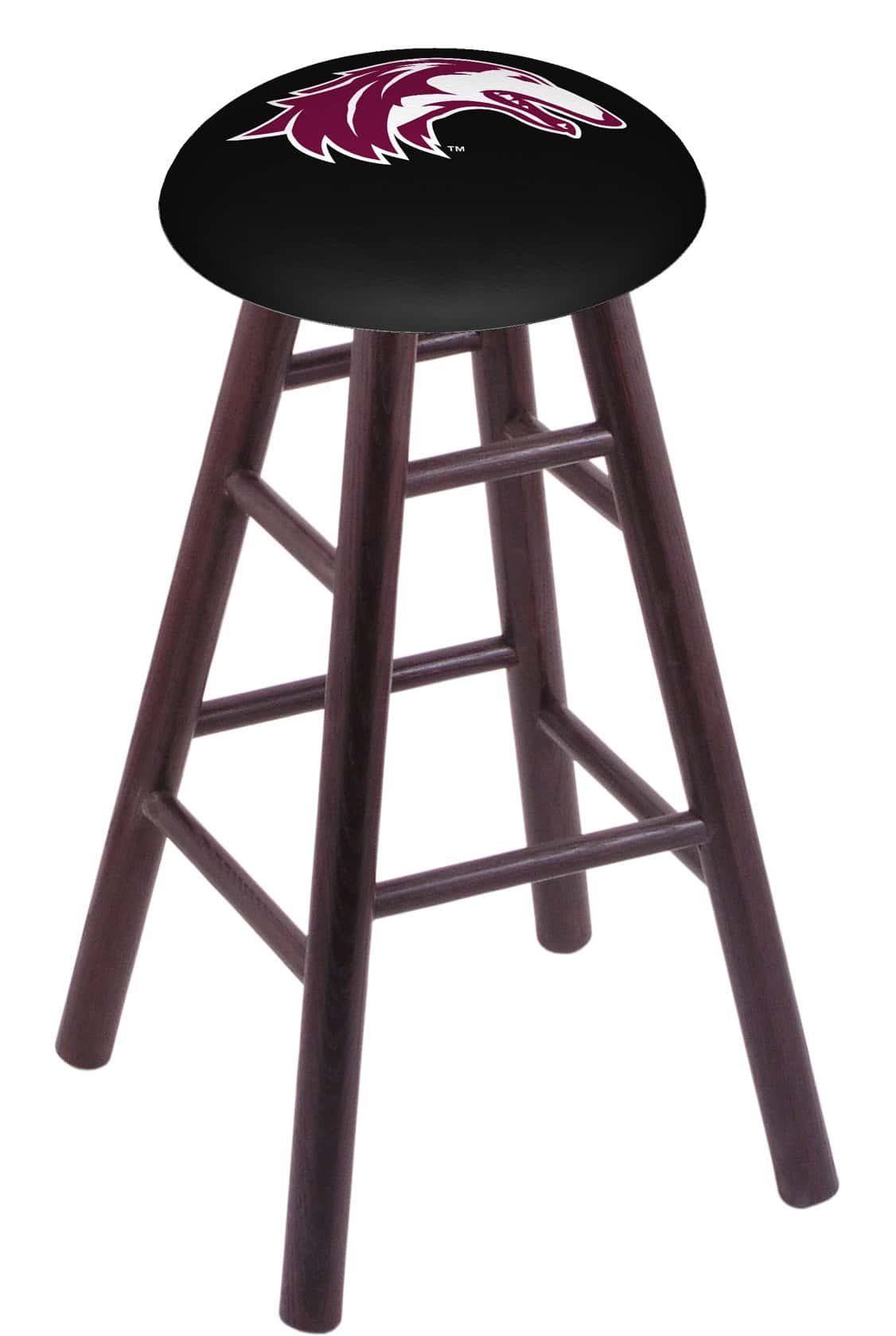 Southern Illinois University 30" Swivel Oak Bar Stool in Dark Cherry Finish 1 Southern Illinois University 30" Swivel Oak Bar Stool in Dark Cherry Finish