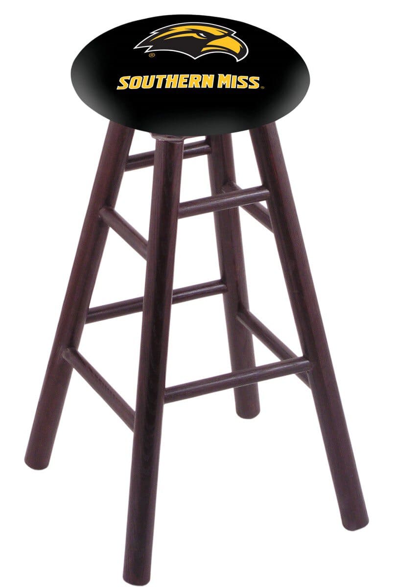 University of Southern Mississippi 30" Swivel Oak Bar Stool in Dark Cherry Finish 1 University of Southern Mississippi 30" Swivel Oak Bar Stool in Dark Cherry Finish