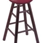 Texas State University 30" Swivel Oak Bar Stool in Dark Cherry Finish
