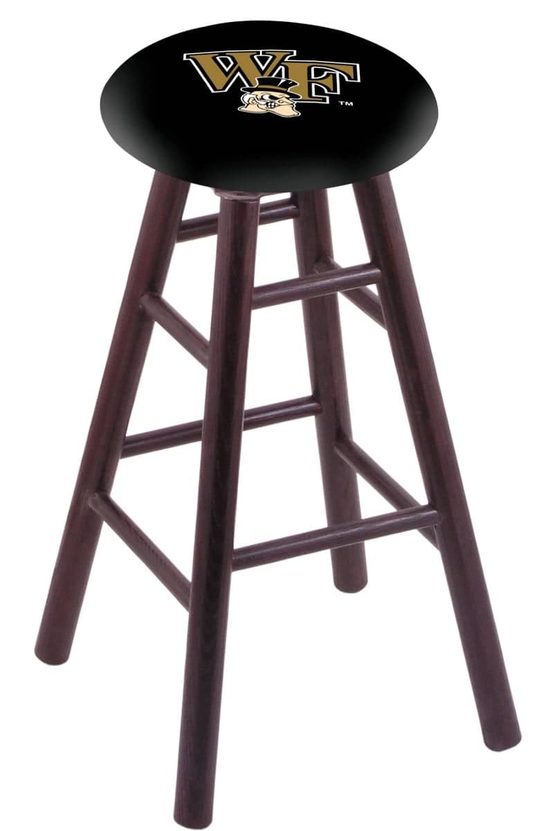Wake Forest University 30" Swivel Oak Bar Stool in Dark Cherry Finish 1 Wake Forest University 30" Swivel Oak Bar Stool in Dark Cherry Finish