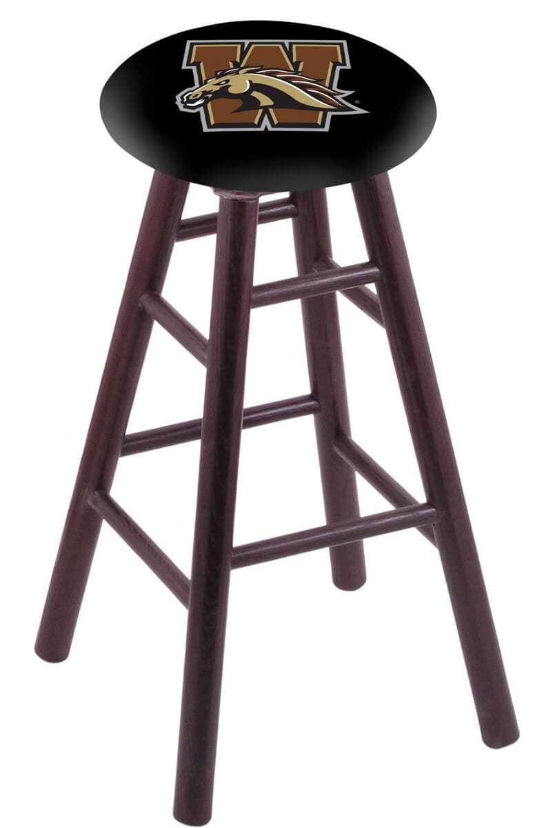 Western Michigan University 30" Swivel Oak Bar Stool in Dark Cherry Finish 1 Western Michigan University 30" Swivel Oak Bar Stool in Dark Cherry Finish