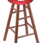 Indiana University 30" Swivel Oak Bar Stool in Medium Finish