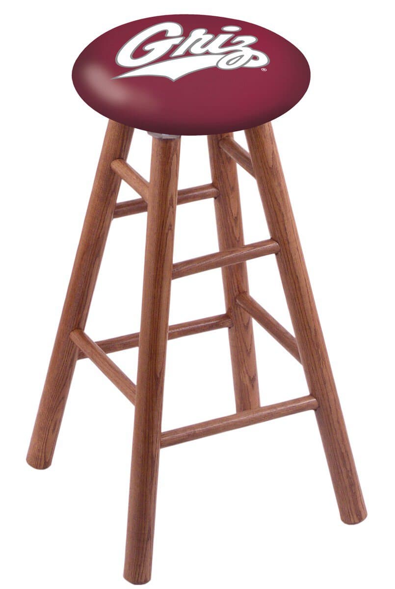 University of Montana 30" Swivel Oak Bar Stool in Medium Finish 1 University of Montana 30" Swivel Oak Bar Stool in Medium Finish