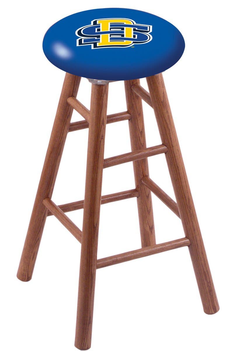 South Dakota State University 30" Swivel Oak Bar Stool in Medium Finish 1 South Dakota State University 30" Swivel Oak Bar Stool in Medium Finish