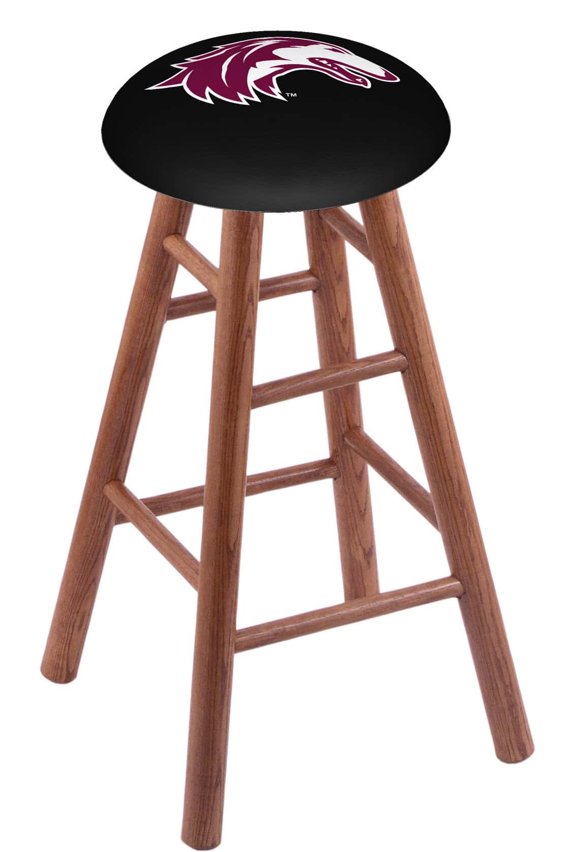Southern Illinois University 30" Swivel Oak Bar Stool in Medium Finish 1 Southern Illinois University 30" Swivel Oak Bar Stool in Medium Finish