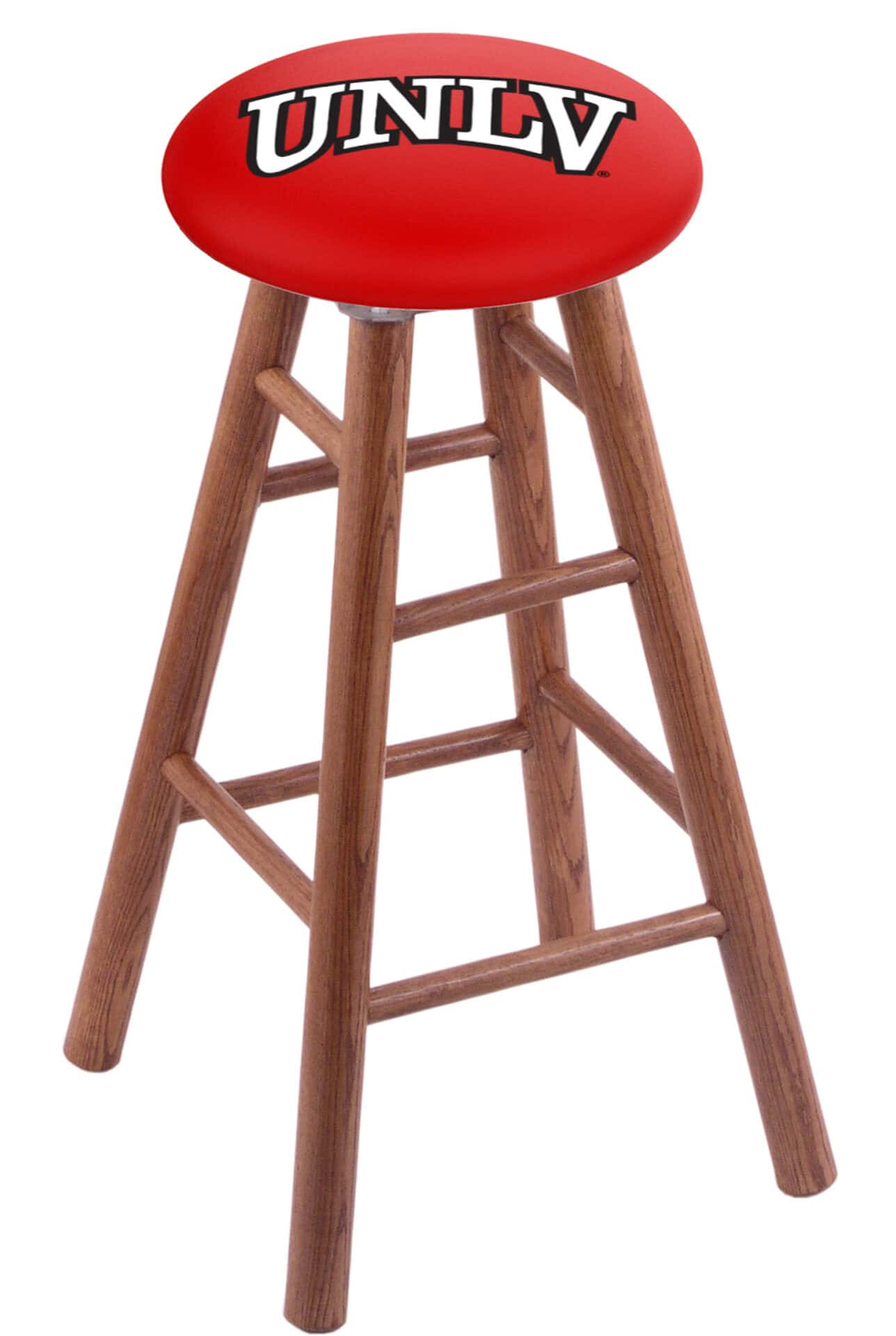 University of Nevada Las Vegas 36" Swivel Oak Extra Tall Bar Stool in Medium Finish 1 University of Nevada Las Vegas 36" Swivel Oak Extra Tall Bar Stool in Medium Finish