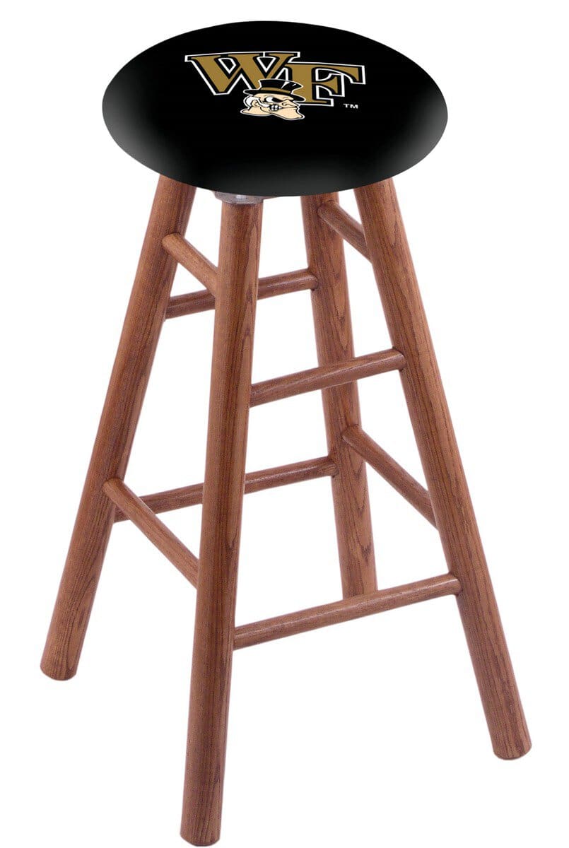 Wake Forest University 36" Swivel Oak Extra Tall Bar Stool in Medium Finish 1 Wake Forest University 36" Swivel Oak Extra Tall Bar Stool in Medium Finish