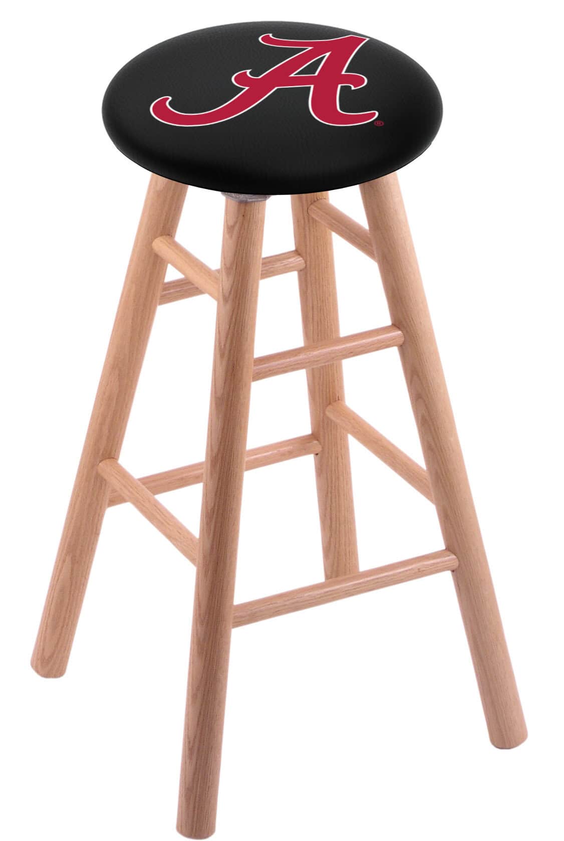 University of Alabama 36" Swivel Oak Extra Tall Bar Stool in Medium Finish ("A" Logo) 1 University of Alabama 36" Swivel Oak Extra Tall Bar Stool in Medium Finish ("A" Logo)