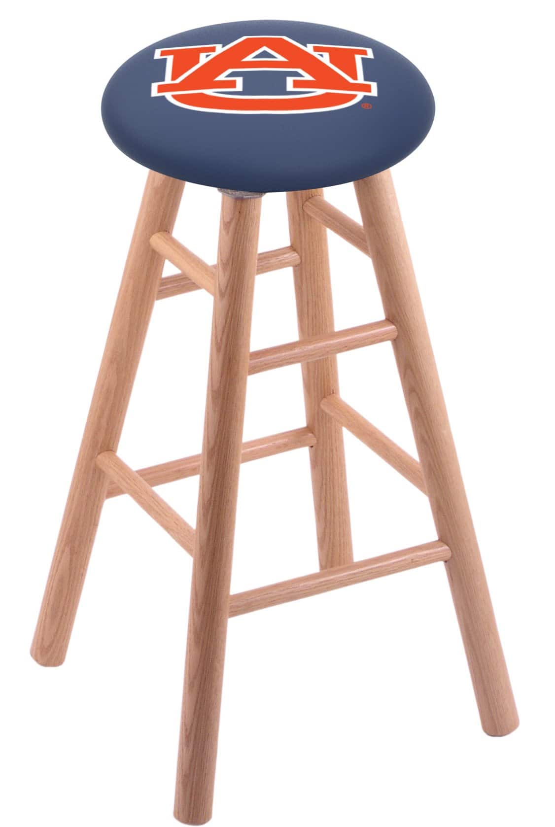 Auburn University 36" Swivel Oak Extra Tall Bar Stool in Natural Finish 1 Auburn University 36" Swivel Oak Extra Tall Bar Stool in Natural Finish