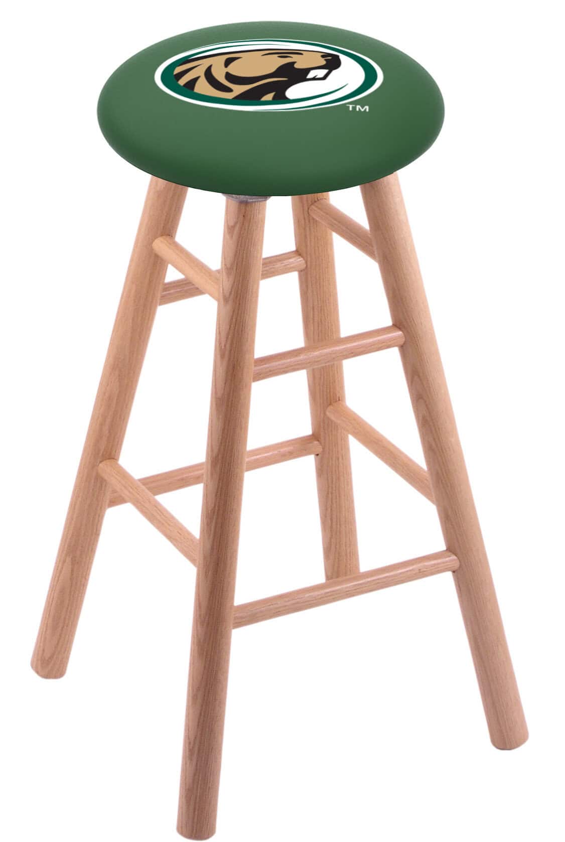 Bemidji State University 36" Swivel Oak Extra Tall Bar Stool in Natural Finish 1 Bemidji State University 36" Swivel Oak Extra Tall Bar Stool in Natural Finish