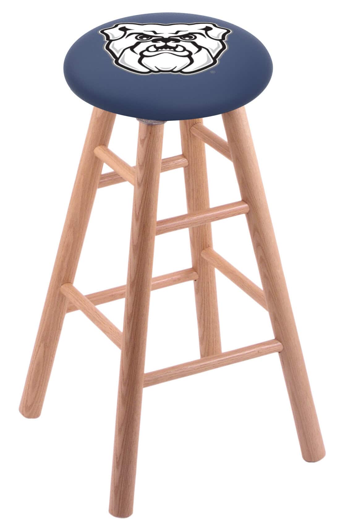 Butler University 36" Swivel Oak Extra Tall Bar Stool in Natural Finish 1 Butler University 36" Swivel Oak Extra Tall Bar Stool in Natural Finish