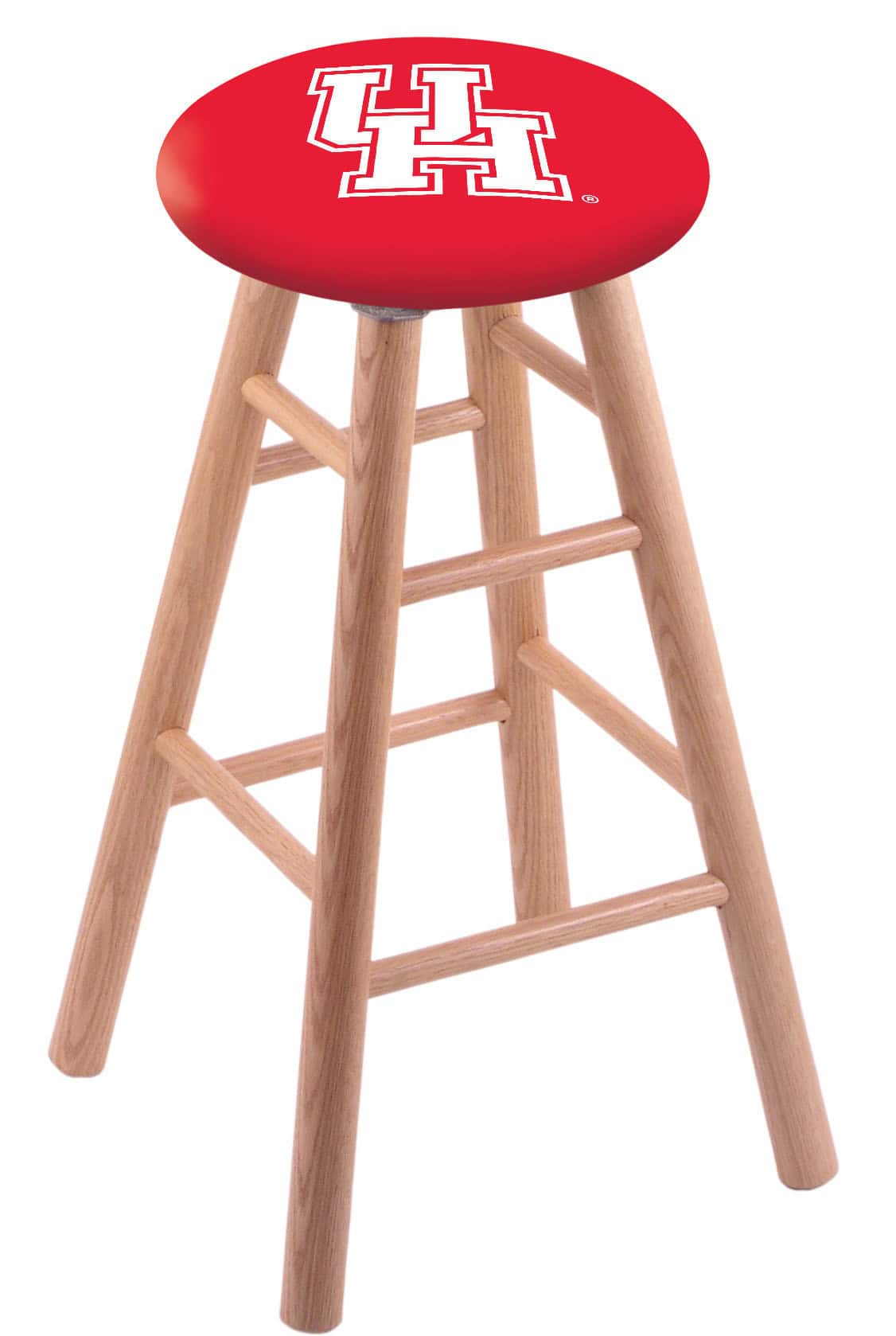 University of Houston 36" Swivel Oak Extra Tall Bar Stool in Natural Finish 1 University of Houston 36" Swivel Oak Extra Tall Bar Stool in Natural Finish