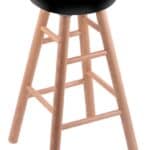 University of Iowa 36" Swivel Oak Extra Tall Bar Stool in Natural Finish