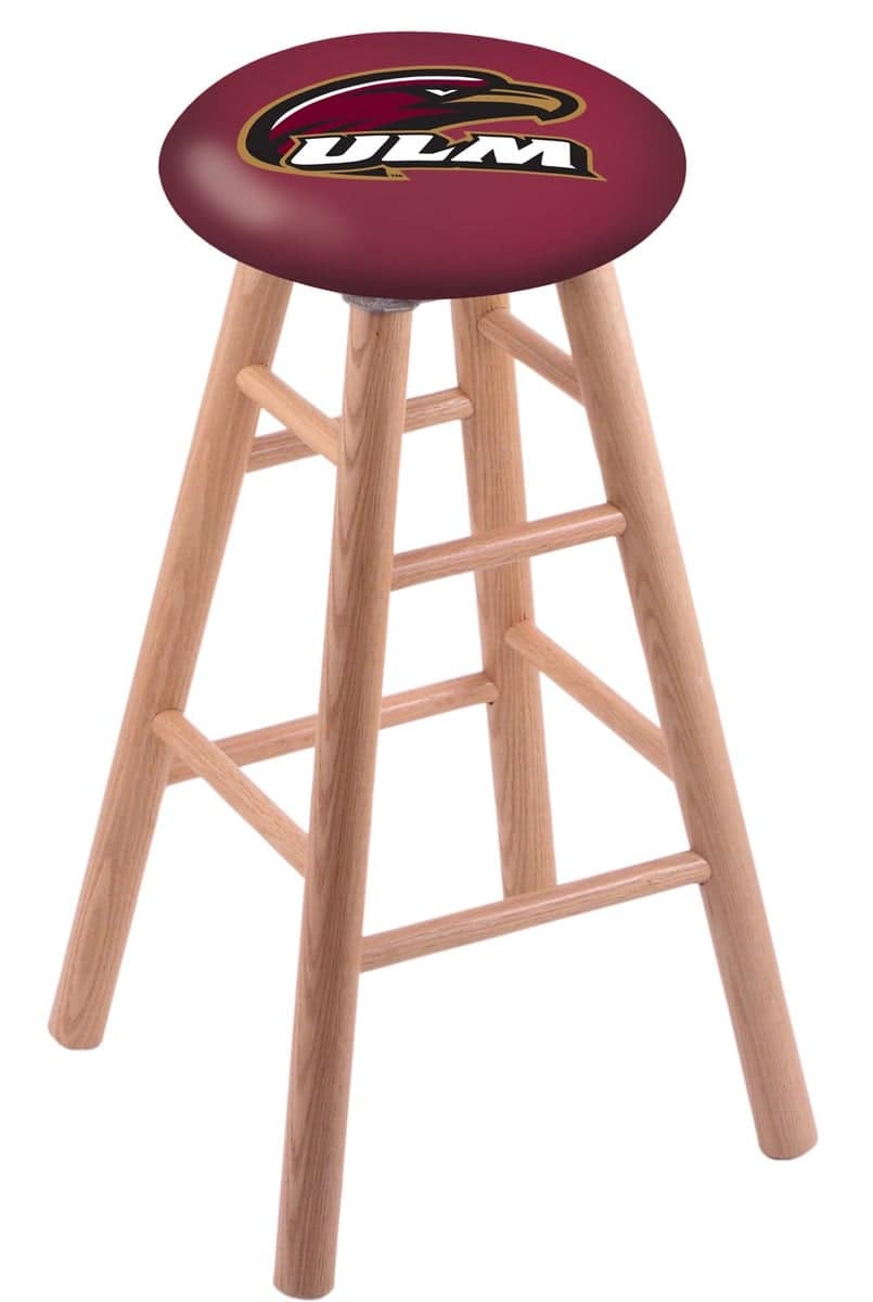 University of Louisiana at Monroe 36" Swivel Oak Extra Tall Bar Stool in Natural Finish 1 University of Louisiana at Monroe 36" Swivel Oak Extra Tall Bar Stool in Natural Finish