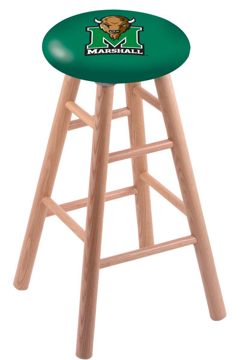 Marshall University 36" Swivel Oak Extra Tall Bar Stool in Natural Finish 1 Marshall University 36" Swivel Oak Extra Tall Bar Stool in Natural Finish