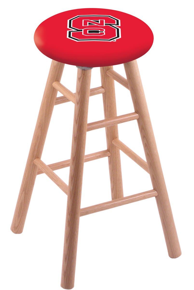 North Carolina State University 36" Swivel Oak Extra Tall Bar Stool in Natural Finish 1 North Carolina State University 36" Swivel Oak Extra Tall Bar Stool in Natural Finish