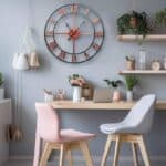 Oversized 18.5 Inch Silent Red Roman Numerals Wall Clock