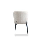 REEF Biscuit Beige Fabric Dining Chair Black Metal Base 11 REEF Biscuit Beige Fabric Dining Chair Black Metal Base