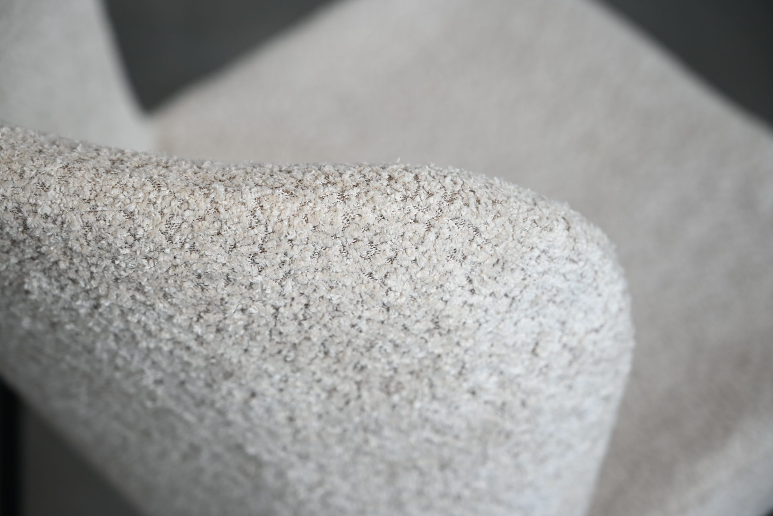 REEF Biscuit Beige Fabric Dining Chair Black Metal Base 6 REEF Biscuit Beige Fabric Dining Chair Black Metal Base - Image 6