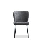 REEF Chalkboard Grey Fabric Dining Chair Black Steel 8 REEF Chalkboard Grey Fabric Dining Chair Black Steel