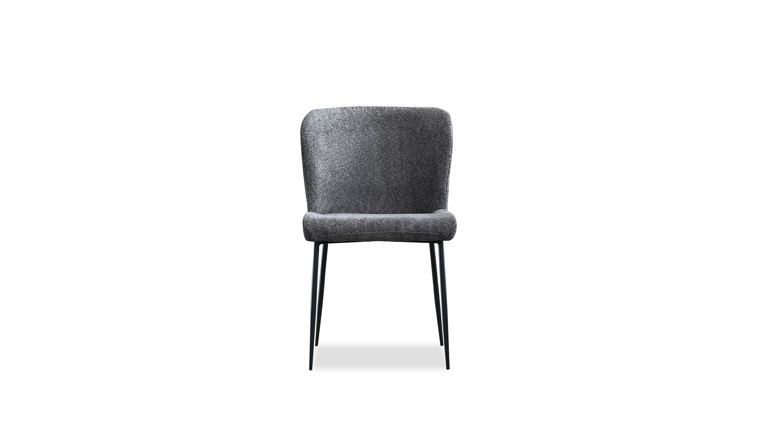 REEF Chalkboard Grey Fabric Dining Chair Black Steel 2 REEF Chalkboard Grey Fabric Dining Chair Black Steel - Image 2