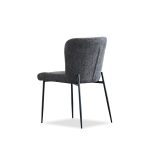 REEF Chalkboard Grey Fabric Dining Chair Black Steel 10 REEF Chalkboard Grey Fabric Dining Chair Black Steel