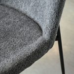 REEF Chalkboard Grey Fabric Dining Chair Black Steel 12 REEF Chalkboard Grey Fabric Dining Chair Black Steel