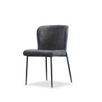 REEF Chalkboard Grey Fabric Dining Chair Black Steel 7 REEF Chalkboard Grey Fabric Dining Chair Black Steel