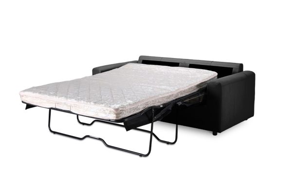 REST Black Leather Memory Foam Sofa Bed 1