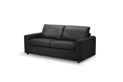 REST Black Leather Memory Foam Sofa Bed
