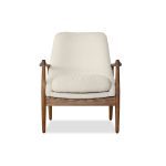 REYNOLDS Cream Boucle Natural Ash Wood Lounge Chair