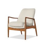 REYNOLDS Cream Boucle Natural Ash Wood Lounge Chair