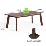 Rustic Minimalist Espresso Wooden Coffee Table with Angled Legs