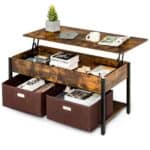 Rustic Lift-Top Coffee Table with Storage Drawers and Compartments 5 Rustic Lift-Top Coffee Table with Storage Drawers and Compartments