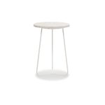 RIZZO High White Terrazzo Marble End Table