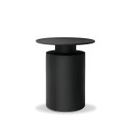 ROOK End Table Matte Black Aluminum Chess Piece Side Table