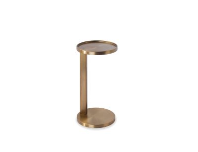 ROOKIE End Table Brass Aluminum Accent Table