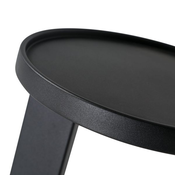 ROOKIE Matte Black Aluminum End Table 1