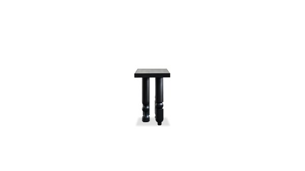 ROTO Matte Black Waxed Console Table with Birch Legs 2