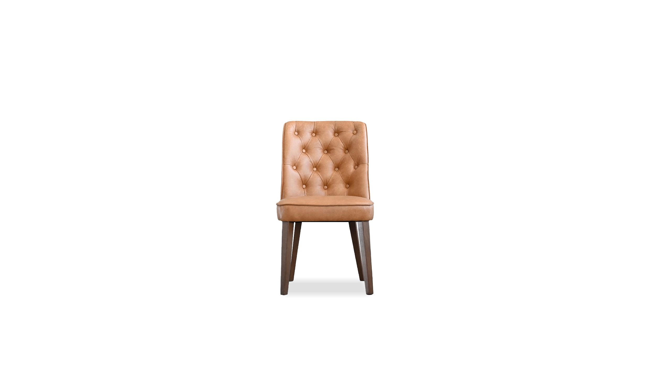 ROULETTE Saddle Brown Vintage Leather Dining Chair 2 ROULETTE Saddle Brown Vintage Leather Dining Chair - Image 2