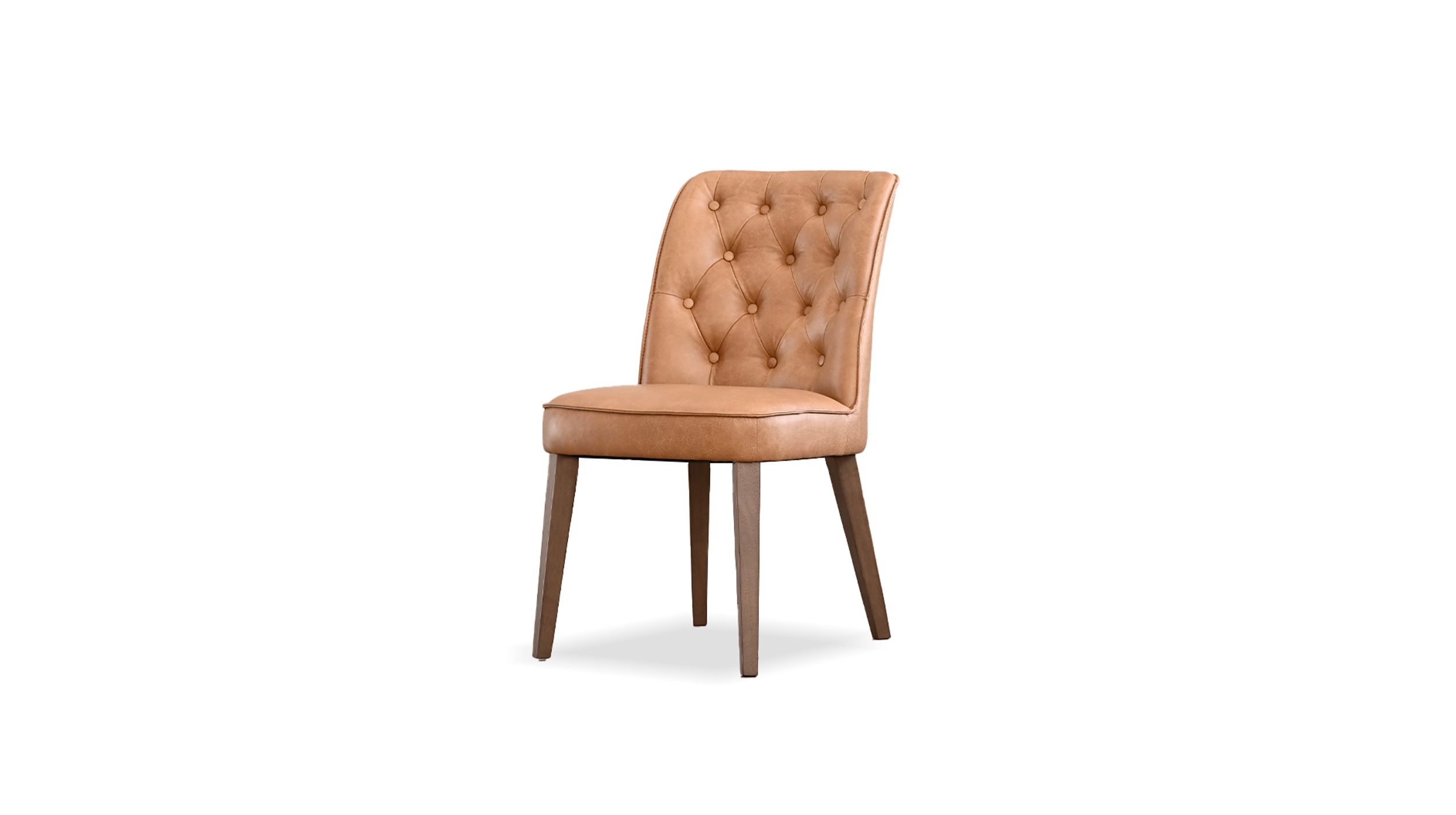ROULETTE Saddle Brown Vintage Leather Dining Chair 1 ROULETTE Saddle Brown Vintage Leather Dining Chair