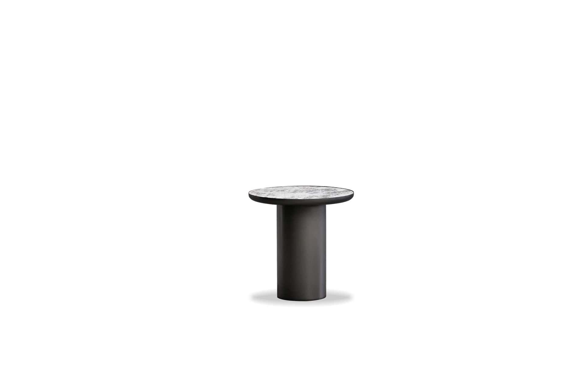 ROWAN Ceramic End Table Textured Brown Base 1 ROWAN Ceramic End Table Textured Brown Base