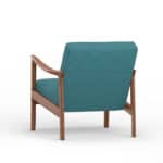 Medium Brown-Turquoise Accent Chair with Solid Rubberwood Frame 11 Medium Brown-Turquoise Accent Chair with Solid Rubberwood Frame